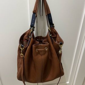 Pebble leather coach bag